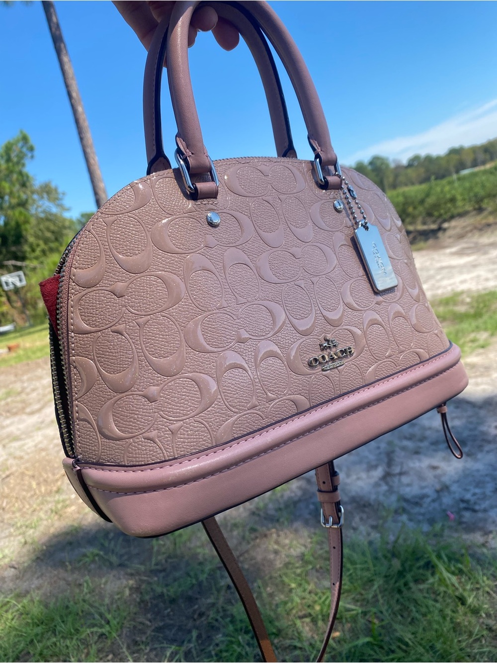 COACH Pink Mini Sierra Satchel
